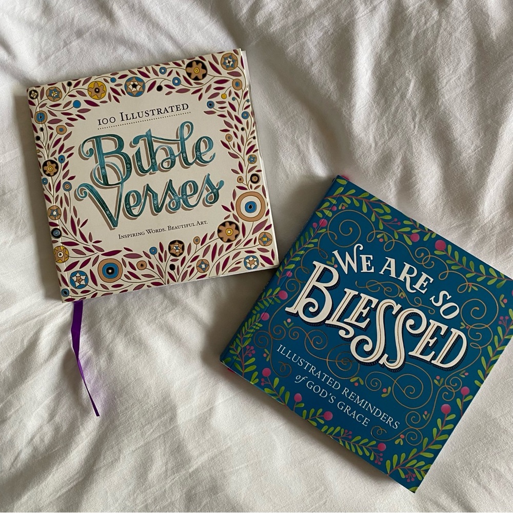 2 Books - Bible Verses Illustration Book Christian God Jesus Workman Publishing